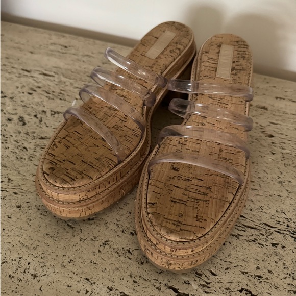 NWOB CULT GAIA Sev Clear Four-Band Platform Sandals - Picture 11 of 17